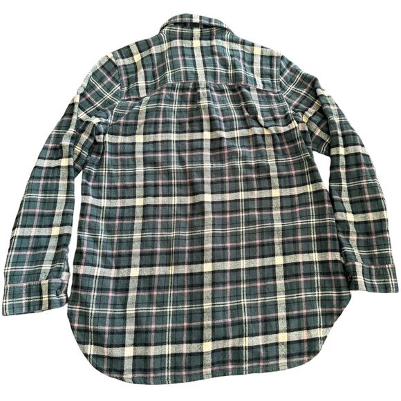 Madewell Flannel Classic Ex-Boyfriend Shirt Baywood Plaid Button Down GorpCore M - Picture 7 of 10